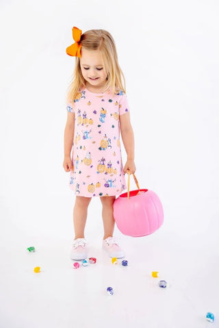 Polly Play Dress Short Sleeve - Candy and Critters (Sandpearl Pink) by The Beaufort Bonnet Company - Simply Blessed Children's Boutique