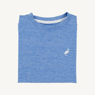 Prepletic™ Carter Crewneck in Sunrise Blvd. Blue with Worth Avenue White Stork-Boys Short Sleeve Shirts-Simply Blessed Children's Boutique