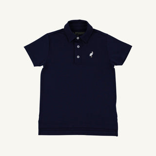 Prepletic Prim and Proper Polo - Nantucket Navy/Multicolor by The Beaufort Bonnet Company-Boys Short Sleeve Shirts-Simply Blessed Children's Boutique