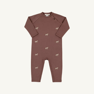 Rayburn Romper - Pima - Gray Bay Brown/Horses by The Beaufort Bonnet Company-Infants-Simply Blessed Children's Boutique