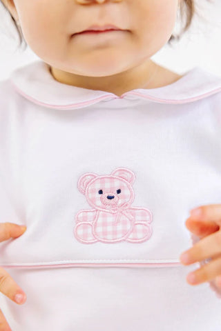 Robbins Romper - Worth Ave White/Palm Beach Pink/Bear by The Beaufort Bonnet Company