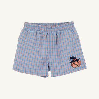 Sheffield Shorts - Wheaton Windowpane/Seashore Sherbet and Pumpkin by The Beaufort Bonnet Company - Simply Blessed Children's Boutique