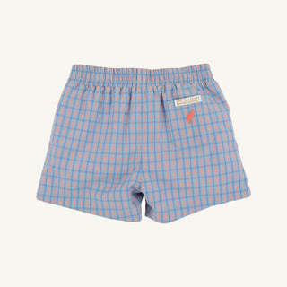 Sheffield Shorts - Wheaton Windowpane/Seashore Sherbet and Pumpkin by The Beaufort Bonnet Company - Simply Blessed Children's Boutique