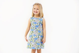 Sleeveless Polly Play Dress - Bal Harbour Hippo (Beale Street Blue) by The Beaufort Bonnet Company-Girls Dresses-Simply Blessed Children's Boutique