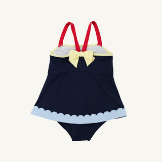Stratford Scallop Swimsuit - Nantucket Navy/Richmond Red/Beale Street Blue/Lake Worth Yellow by The Beaufort Bonnet Company - Simply Blessed Children's Boutique