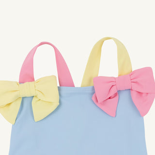 Taylor Bay Bathing Suit - Beale Street Blue/Hamptons Hot Pink/Lake Worth Yellow by The Beaufort Bonnet Company-Girls Swimwear-Simply Blessed Children's Boutique
