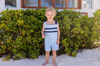 Teddy's Jon Jon - Brookline Blue Mini Gingham with Nantucket Navy