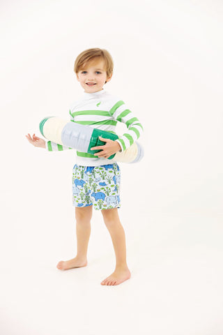 Tortola Swim Trunks - Bal Harbour Hippo (Beale Street Blue)/Worth Ave White by The Beaufort Bonnet Company-Boys Swimwear-Simply Blessed Children's Boutique