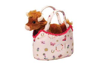 Douglas Bestie Westie Highland Cow Sassy Pet Sak – Plush Toy with Western Carrier-Toys-Simply Blessed Children's Boutique