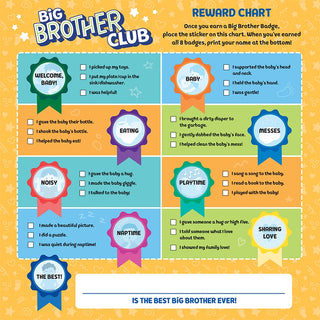 Big Brother Club Board Book with Reward Chart & Stickers-Books-Simply Blessed Children's Boutique