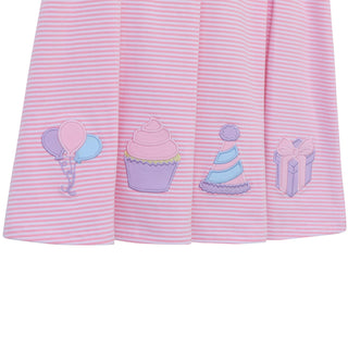 Pink Applique Birthday Party Dress