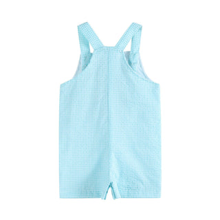 Blue Bow Tie Bunny Applique Romper-Boys One-Piece-Simply Blessed Children's Boutique