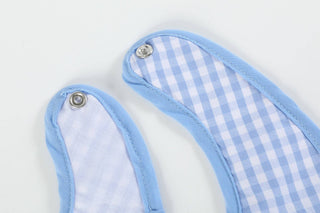 Blue Gingham 'Birthday Boy' Bib-Baby Accessories-Simply Blessed Children's Boutique