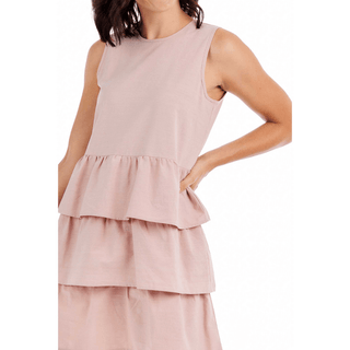 Blush Pink Ruffle Tier Dress – Mud Pie-Misc.-Simply Blessed Children's Boutique