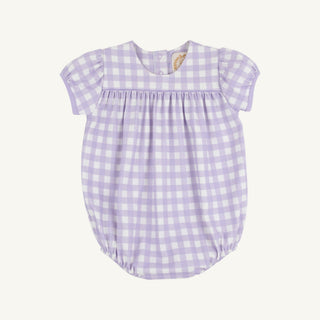 Blythe Bubble (Pima) - Lauderdale Lavender Gingham/Lauderdale Lavender by The Beaufort Bonnet Company-Girls One-Piece-Simply Blessed Children's Boutique