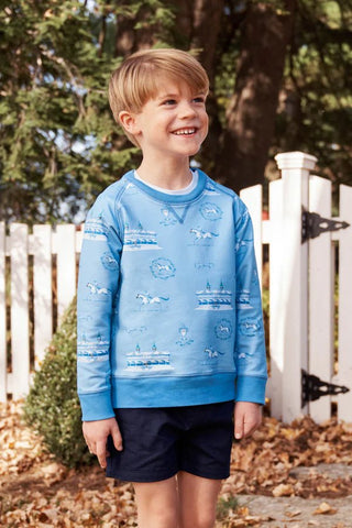 Boys Cassidy Comfy Crewneck - A Day at the Derby by The Beaufort Bonnet Company-Misc.-Simply Blessed Children's Boutique
