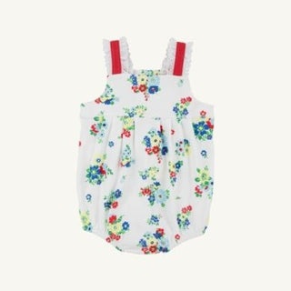 Branham Bubble - Biltmore Blooms (Buckhead Blue)/Richmond Red/Worth Ave White by The Beaufort Bonnet Company-Girls One-Piece-Simply Blessed Children's Boutique