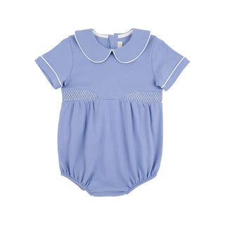 Brentley Bubble - Park City Periwinkle/Worth Avenue White-Boys One-Piece-Simply Blessed Children's Boutique