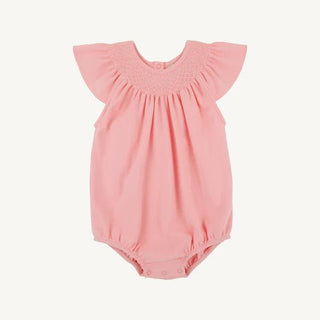 Bridget Bubble – Sanibel Salmon | Heavyweight Pima Cotton | The Beaufort Bonnet Company-Girls One-Piece-Simply Blessed Children's Boutique