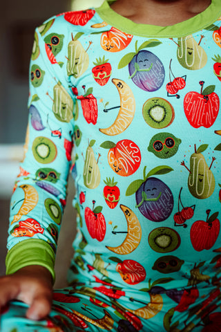 Brve Kids Bamboo-Blend Fruit of the Spirit Pajama Set-Girls Sleepwear-Simply Blessed Children's Boutique