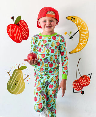 Brve Kids Bamboo-Blend Fruit of the Spirit Pajama Set-Girls Sleepwear-Simply Blessed Children's Boutique
