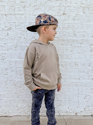 Brve Kids Khaki "In The Lord's Army" Hoodie Sweatshirt-Boys Sweatshirt/Pullover-Simply Blessed Children's Boutique