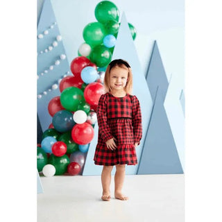 Buffalo Plaid Toddler Girls Dress- MudPie-Misc.-Simply Blessed Children's Boutique