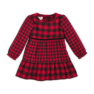 Buffalo Plaid Toddler Girls Dress- MudPie-Misc.-Simply Blessed Children's Boutique