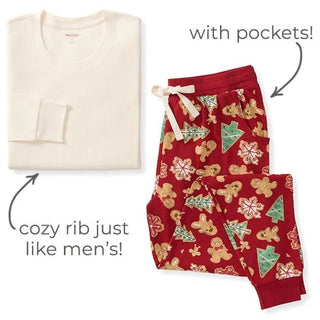 Burt’s Bees Gingerbread Bakes Christmas Matching Family Pajamas-Family Pajamas-Simply Blessed Children's Boutique