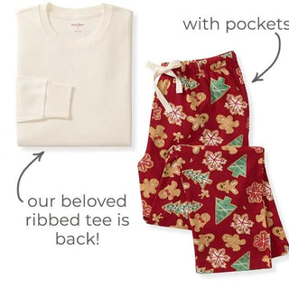 Burt’s Bees Gingerbread Bakes Christmas Matching Family Pajamas-Family Pajamas-Simply Blessed Children's Boutique