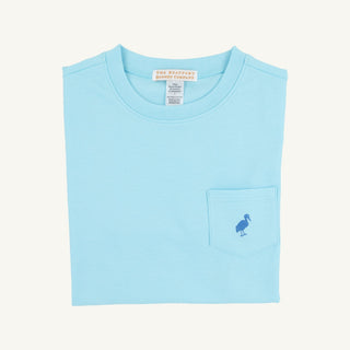 Carter Crewneck – Belhaven Blue/Wood Boat Blue | The Beaufort Bonnet Company-Boys Short Sleeve Shirts-Simply Blessed Children's Boutique