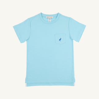 Carter Crewneck – Belhaven Blue/Wood Boat Blue | The Beaufort Bonnet Company-Boys Short Sleeve Shirts-Simply Blessed Children's Boutique