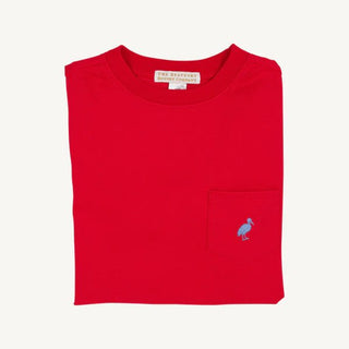 Carter Crewneck with Pocket - Richmond Red/Park City Periwinkle by The Beaufort Bonnet Company-Boys Short Sleeve Shirts-Simply Blessed Children's Boutique