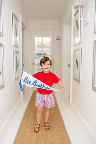 Carter Crewneck with Pocket - Richmond Red/Park City Periwinkle by The Beaufort Bonnet Company-Boys Short Sleeve Shirts-Simply Blessed Children's Boutique