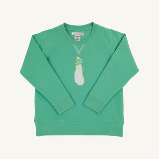 Cassidy Comfy Crewneck – Gibson Island Green/Golf Bag | The Beaufort Bonnet Company-Boys Sweatshirt/Pullover-Simply Blessed Children's Boutique