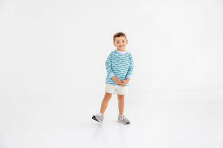 Cassidy Comfy Crewneck – See Ya Later Alligator/Beale Street Blue | The Beaufort Bonnet Company-Boys Sweatshirt/Pullover-Simply Blessed Children's Boutique