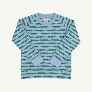 Cassidy Comfy Crewneck – See Ya Later Alligator/Beale Street Blue | The Beaufort Bonnet Company-Boys Sweatshirt/Pullover-Simply Blessed Children's Boutique