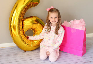 Cassidy Ruffle Comfy Crewneck – Golden Birthday / Pier Party Pink-Girls Sweatshirt/Pullover-Simply Blessed Children's Boutique