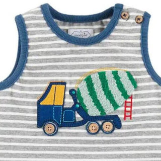 Cement Truck Romper-Boys One-Piece-Simply Blessed Children's Boutique