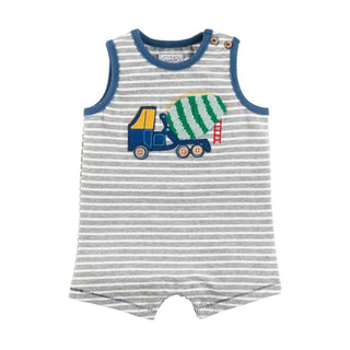 Cement Truck Romper-Boys One-Piece-Simply Blessed Children's Boutique