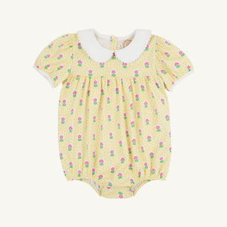 Cindy Lou Bubble - Fairway Floral/Worth Ave White by The Beaufort Bonnet Company-Girls One-Piece-Simply Blessed Children's Boutique