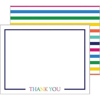 Colorful Stripe “Thank You” Flat Notecards-Home/Gift-Simply Blessed Children's Boutique