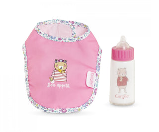 Bib and Magic Baby Bottle for Corolle Dolls