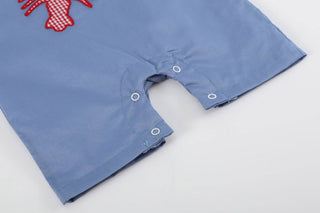 Crawfish Denim-Look Shortall - Lil Cactus-Boys One-Piece-Simply Blessed Children's Boutique