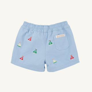 Critter Sheffield Shorts - Beale Street Blue/Sailboats by The Beaufort Bonnet Company-Boys Shorts-Simply Blessed Children's Boutique