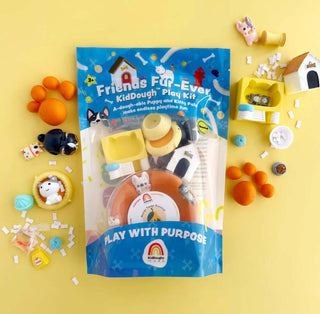 Friends Fur-Ever Play Kit – Sensory dough set with puppy and kitty toys, pet accessories, and themed tools for imaginative animal play.