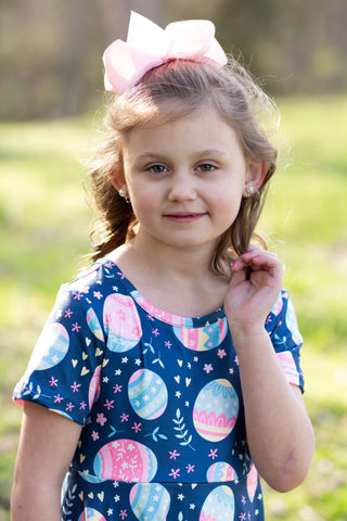 Easter Egg Twirl Dress-Girls Dresses-Simply Blessed Children's Boutique