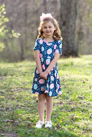 Easter Egg Twirl Dress-Girls Dresses-Simply Blessed Children's Boutique