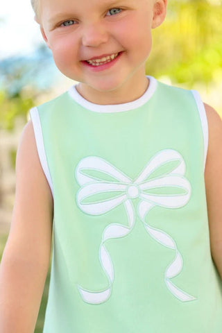 Eliza's Sleeveless Applique Dress – Grace Bay Green/Worth Ave White/Sea Island Seafoam by The Beaufort Bonnet Company-Girls Dresses-Simply Blessed Children's Boutique