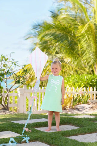 Eliza's Sleeveless Applique Dress – Grace Bay Green/Worth Ave White/Sea Island Seafoam by The Beaufort Bonnet Company-Girls Dresses-Simply Blessed Children's Boutique